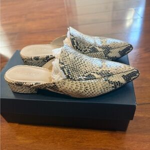 Cole Haan Piper Roccia Snake Print Mules NWOT